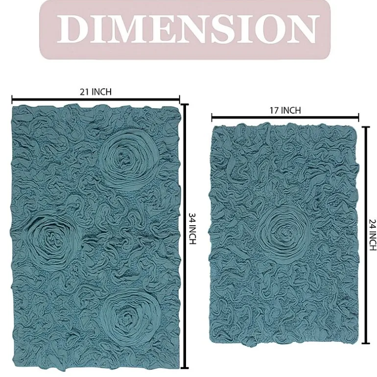 Home Weavers Inc Bellflower 2-pc. Quick Dry Bath Rug Set
