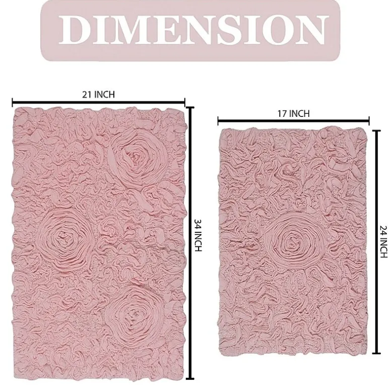 Home Weavers Inc Bellflower 2-pc. Quick Dry Bath Rug Set