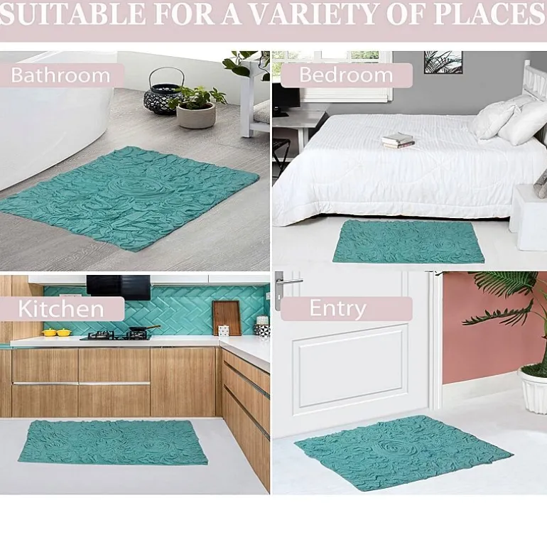 Home Weavers Inc Bellflower 2-pc. Quick Dry Bath Rug Set