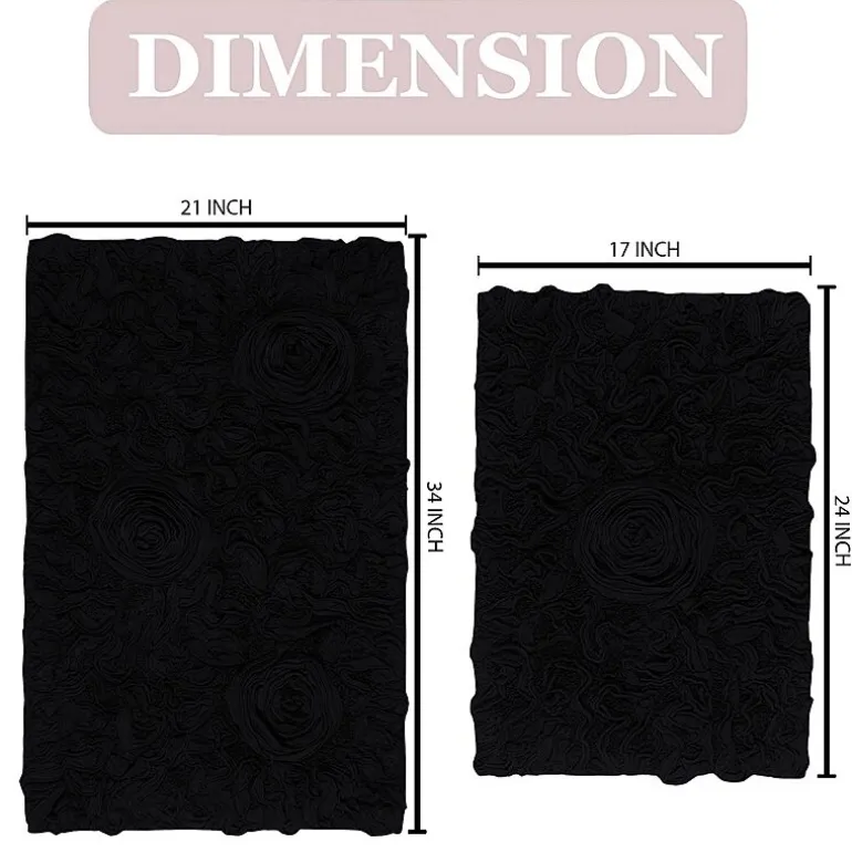 Home Weavers Inc Bellflower 2-pc. Quick Dry Bath Rug Set