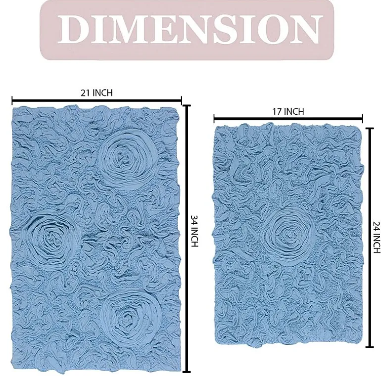 Home Weavers Inc Bellflower 2-pc. Quick Dry Bath Rug Set