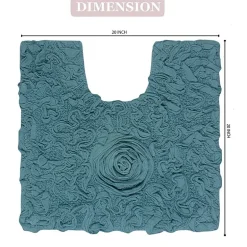 Home Weavers Inc Bellflower Quick Dry 20X20 Inch Bath Rug