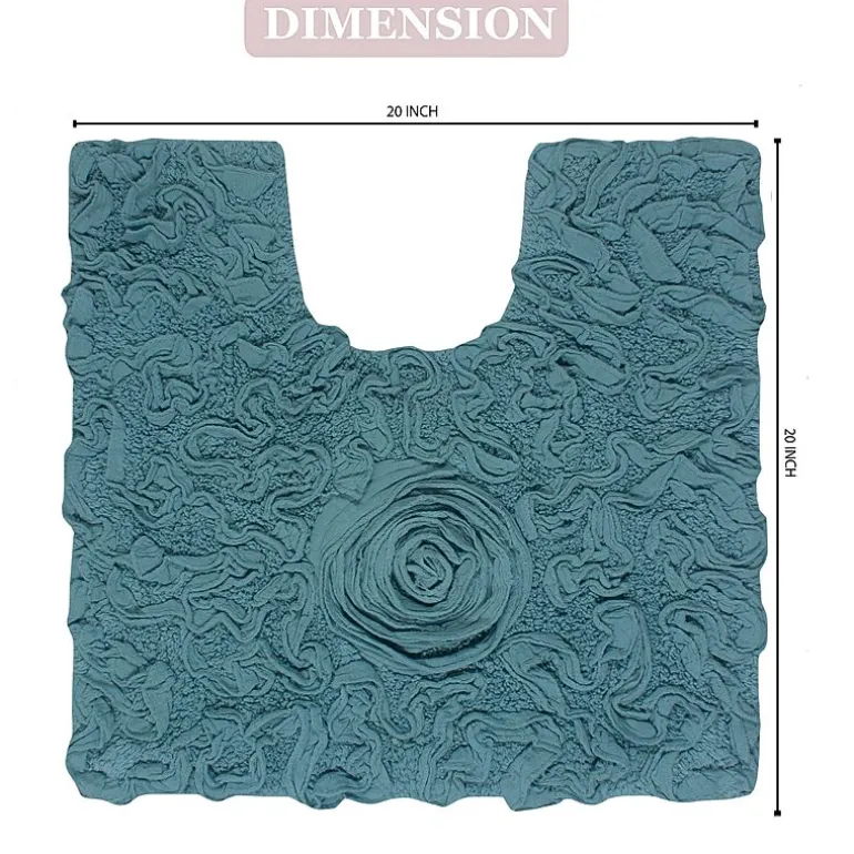 Home Weavers Inc Bellflower Quick Dry 20X20 Inch Bath Rug