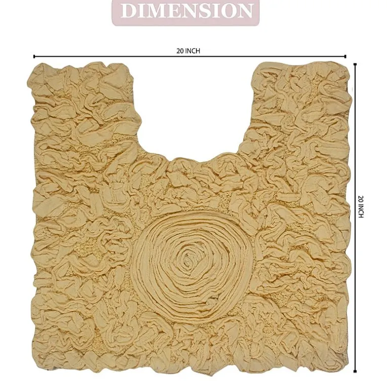 Home Weavers Inc Bellflower Quick Dry 20X20 Inch Bath Rug