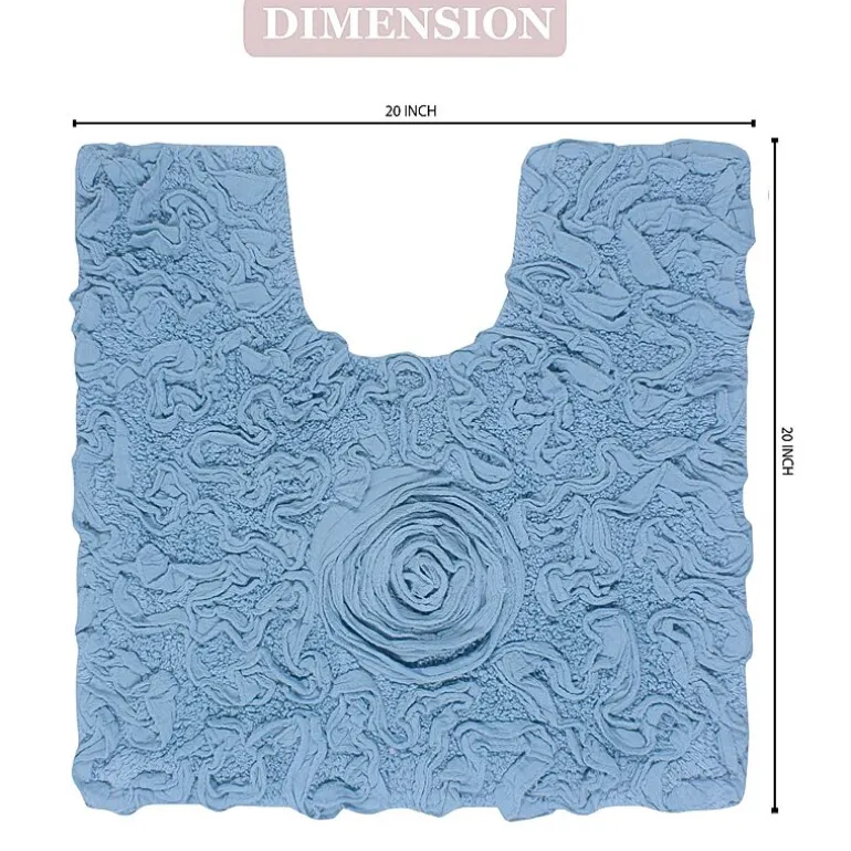 Home Weavers Inc Bellflower Quick Dry 20X20 Inch Bath Rug