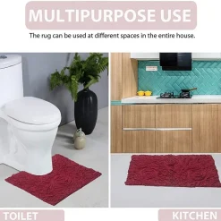 Home Weavers Inc Bellflower Quick Dry 20X20 Inch Bath Rug