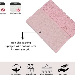 Home Weavers Inc Bellflower Quick Dry 20X20 Inch Bath Rug
