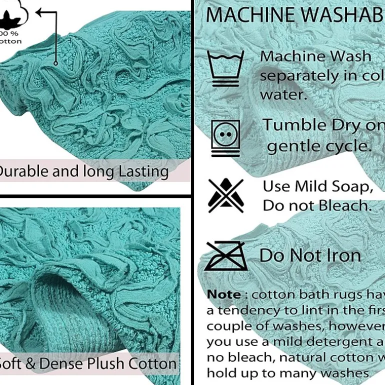Home Weavers Inc Bellflower Quick Dry 20X20 Inch Bath Rug