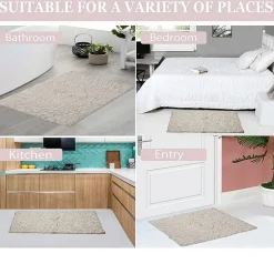 Home Weavers Inc Bellflower Quick Dry 20X20 Inch Bath Rug