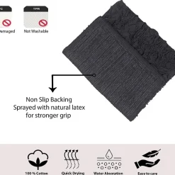 Home Weavers Inc Bellflower Quick Dry 20X20 Inch Bath Rug