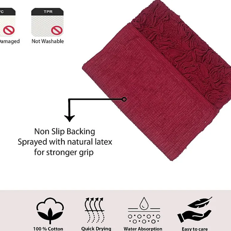 Home Weavers Inc Bellflower Quick Dry 20X20 Inch Bath Rug