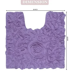 Home Weavers Inc Bellflower Quick Dry 20X20 Inch Bath Rug