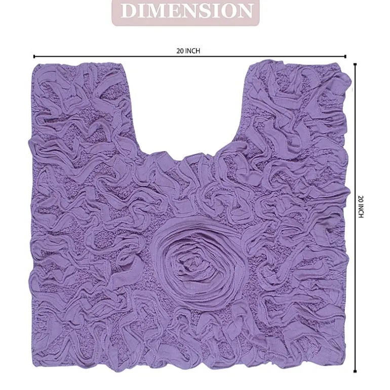 Home Weavers Inc Bellflower Quick Dry 20X20 Inch Bath Rug