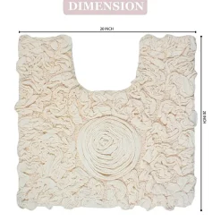 Home Weavers Inc Bellflower Quick Dry 20X20 Inch Bath Rug