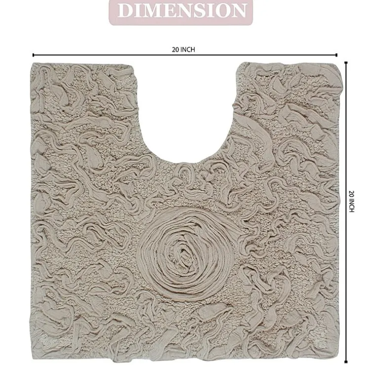 Home Weavers Inc Bellflower Quick Dry 20X20 Inch Bath Rug