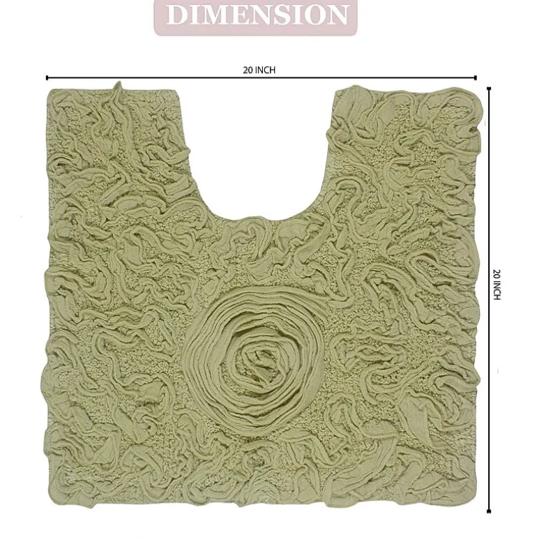 Home Weavers Inc Bellflower Quick Dry 20X20 Inch Bath Rug