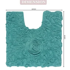 Home Weavers Inc Bellflower Quick Dry 20X20 Inch Bath Rug