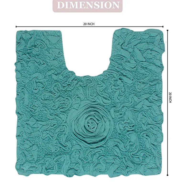 Home Weavers Inc Bellflower Quick Dry 20X20 Inch Bath Rug