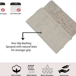 Home Weavers Inc Bellflower Quick Dry 20X20 Inch Bath Rug