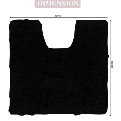 Home Weavers Inc Bellflower Quick Dry 20X20 Inch Bath Rug