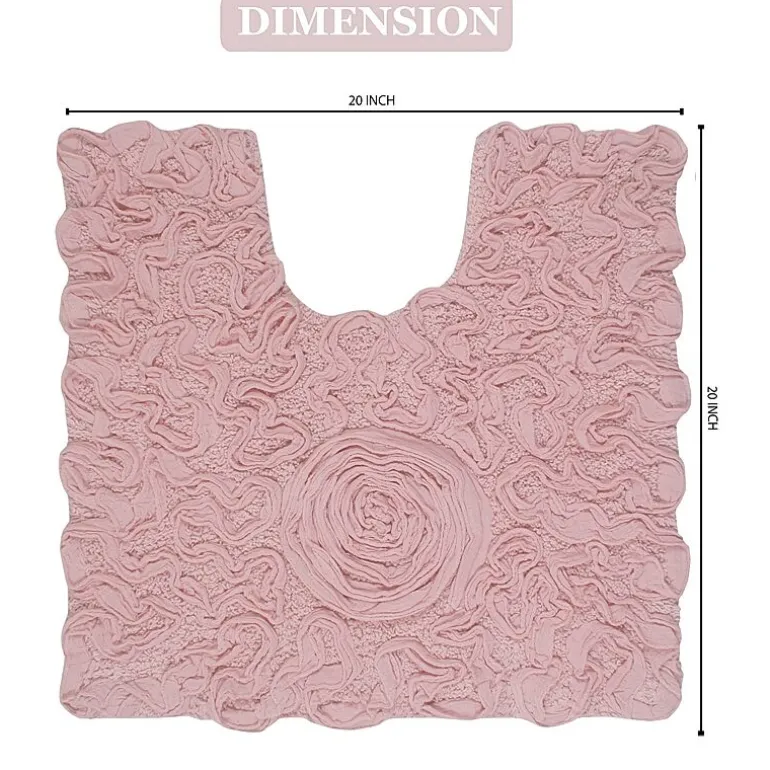 Home Weavers Inc Bellflower Quick Dry 20X20 Inch Bath Rug