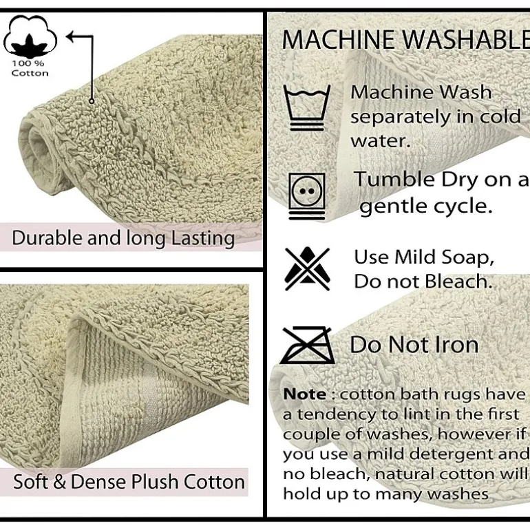 Home Weavers Inc Double Ruffle 17X24 Inch Quick Dry Bath Rug
