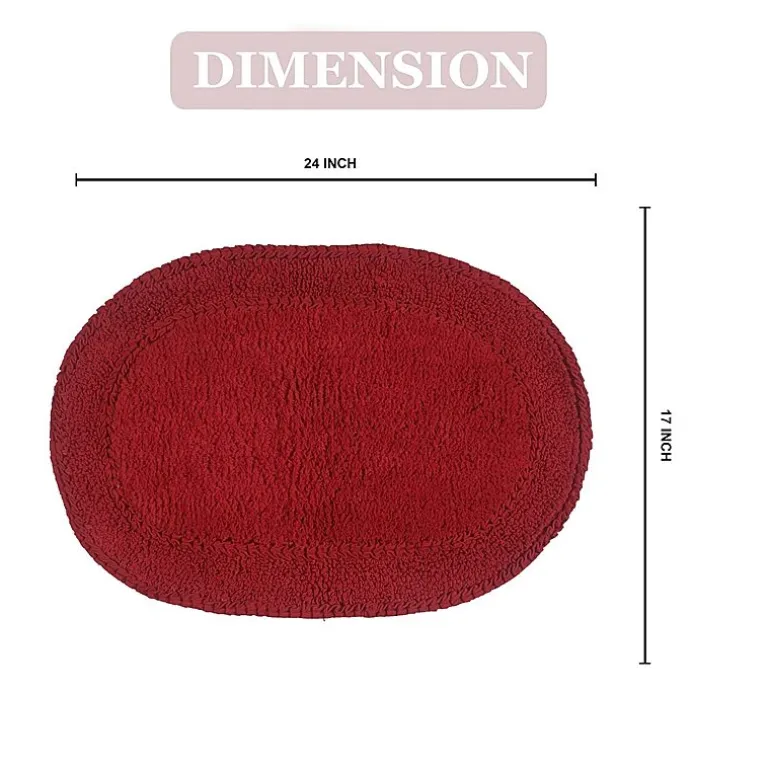 Home Weavers Inc Double Ruffle 17X24 Inch Quick Dry Bath Rug