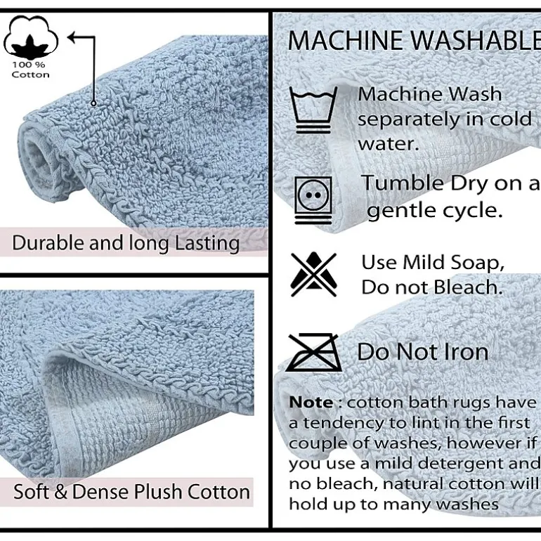 Home Weavers Inc Double Ruffle 17X24 Inch Quick Dry Bath Rug