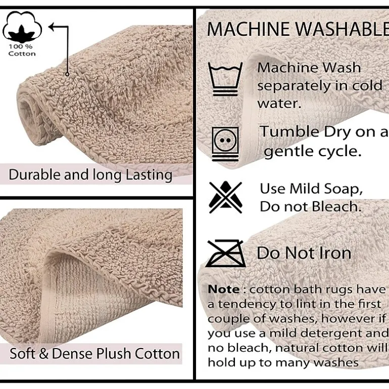 Home Weavers Inc Double Ruffle 17X24 Inch Quick Dry Bath Rug
