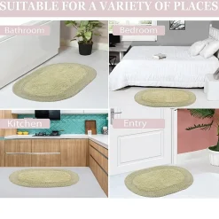 Home Weavers Inc Double Ruffle 17X24 Inch Quick Dry Bath Rug