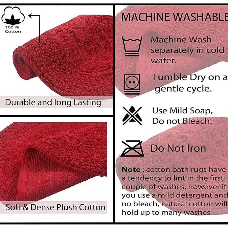 Home Weavers Inc Double Ruffle 17X24 Inch Quick Dry Bath Rug