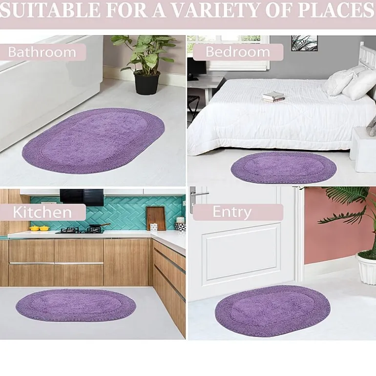 Home Weavers Inc Double Ruffle 17X24 Inch Quick Dry Bath Rug