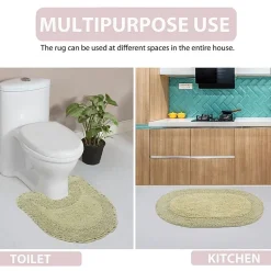 Home Weavers Inc Double Ruffle 17X24 Inch Quick Dry Bath Rug