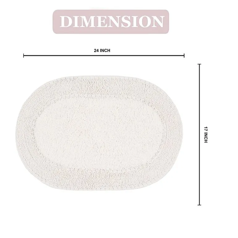 Home Weavers Inc Double Ruffle 17X24 Inch Quick Dry Bath Rug