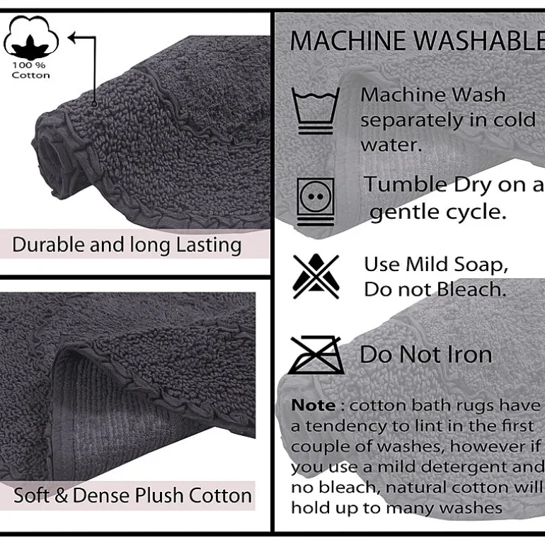 Home Weavers Inc Double Ruffle 17X24 Inch Quick Dry Bath Rug
