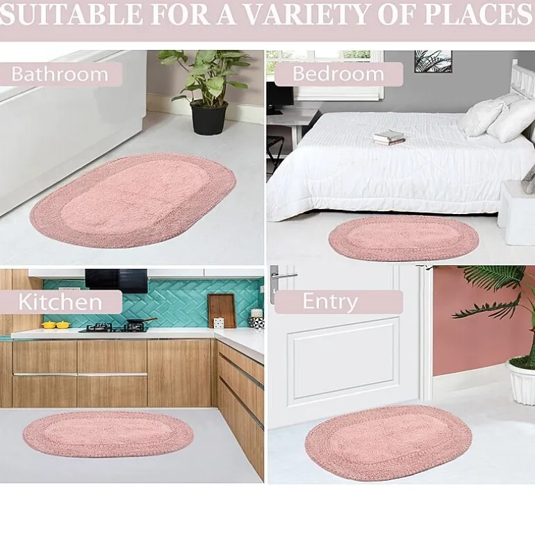 Home Weavers Inc Double Ruffle 17X24 Inch Quick Dry Bath Rug