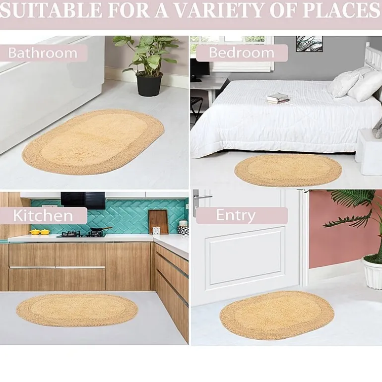 Home Weavers Inc Double Ruffle 17X24 Inch Quick Dry Bath Rug