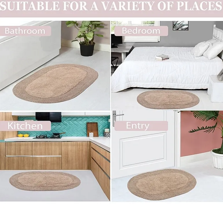 Home Weavers Inc Double Ruffle 17X24 Inch Quick Dry Bath Rug