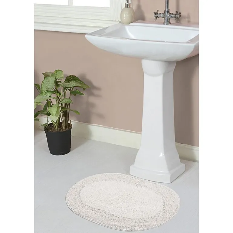 Home Weavers Inc Double Ruffle 17X24 Inch Quick Dry Bath Rug