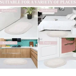 Home Weavers Inc Double Ruffle 17X24 Inch Quick Dry Bath Rug