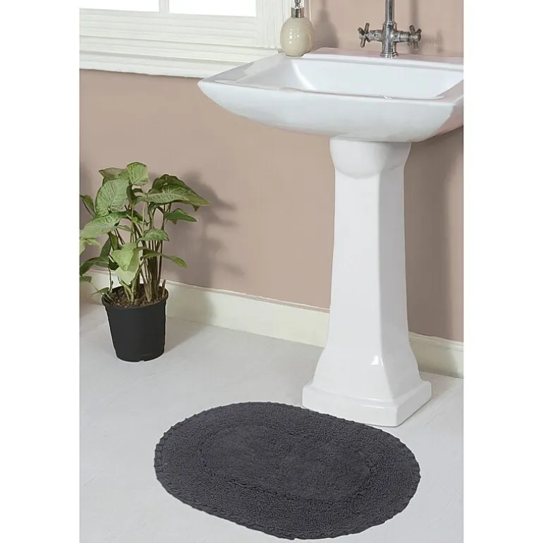 Home Weavers Inc Double Ruffle 17X24 Inch Quick Dry Bath Rug