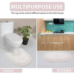 Home Weavers Inc Double Ruffle 17X24 Inch Quick Dry Bath Rug