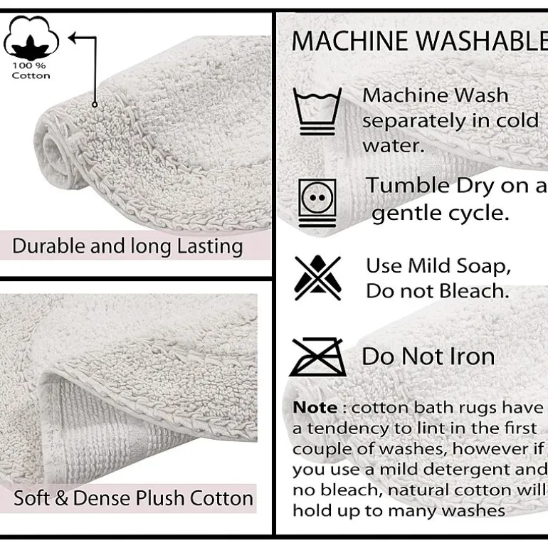 Home Weavers Inc Double Ruffle 17X24 Inch Quick Dry Bath Rug