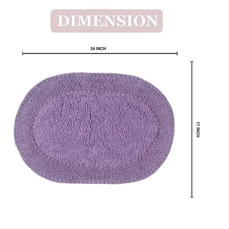 Home Weavers Inc Double Ruffle 17X24 Inch Quick Dry Bath Rug
