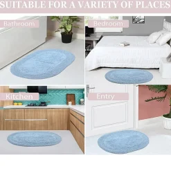 Home Weavers Inc Double Ruffle 17X24 Inch Quick Dry Bath Rug