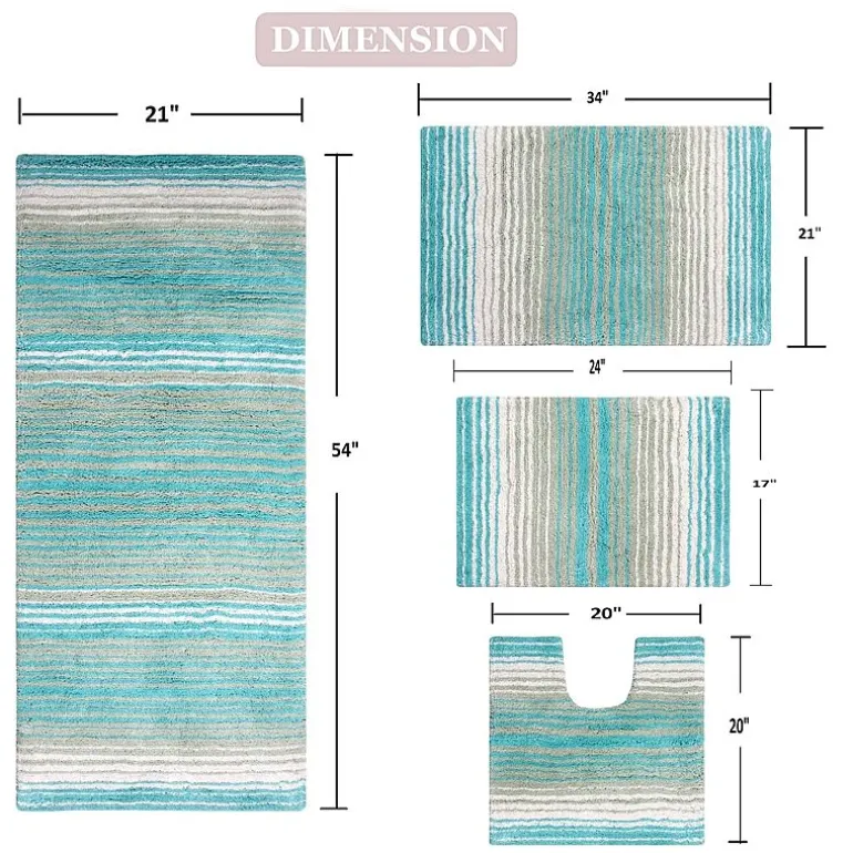 Home Weavers Inc Gradiation Quick Dry Bath Rug
