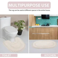 Home Weavers Inc Hampton Crochet 3-pc. Reversible Bath Rug Set