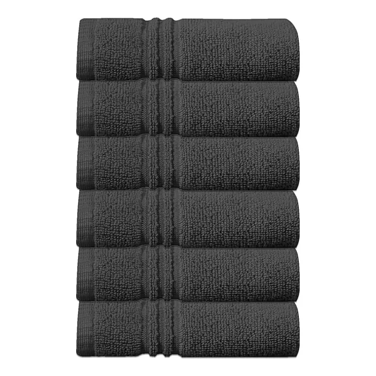 Home Weavers Inc Hazel Collection 100% Cotton Zero Twist 6-pc. Quick Dry Washcloth
