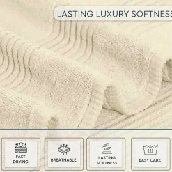 Home Weavers Inc Hazel Collection 100% Cotton Zero Twist 6-pc. Quick Dry Washcloth