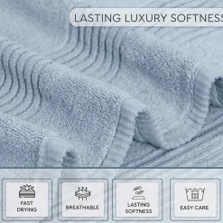 Home Weavers Inc Hazel Collection 100% Cotton Zero Twist 6-pc. Quick Dry Washcloth